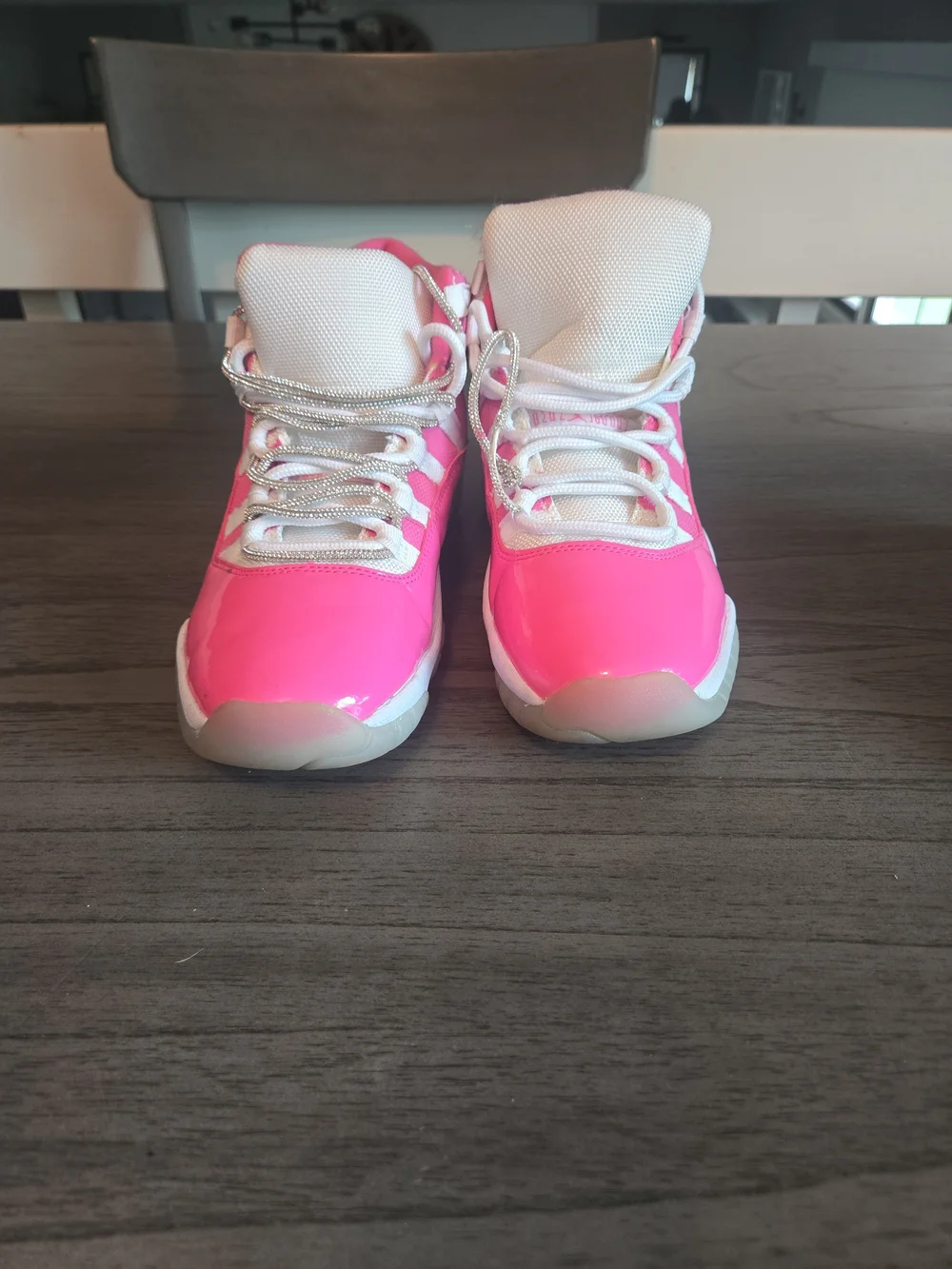 Nike Air Jordan Retro Pink & White  High-Top Sneakers